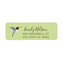 ルビー喉ハミングバード差出人住所 ラベル