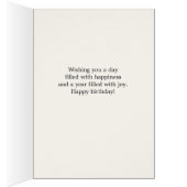 ルビー喉ハミングバード誕生日カード (内側 (右))