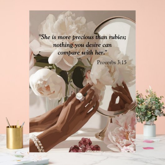 「ルビー大切よりも多い」 アクリルサイン (ウェディング)