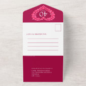 ルビー婚40周年祝儀袋なし オールインワン招待状 (外側)