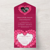 ルビー婚40周年祝儀袋なし オールインワン招待状 (内側)