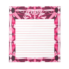 ルビー宝石が並パーソナライズされたんだ ノートパッド