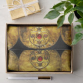 ルビー宝石を有するアンティークケルト戦士シールド 薄葉紙 (ギフト)