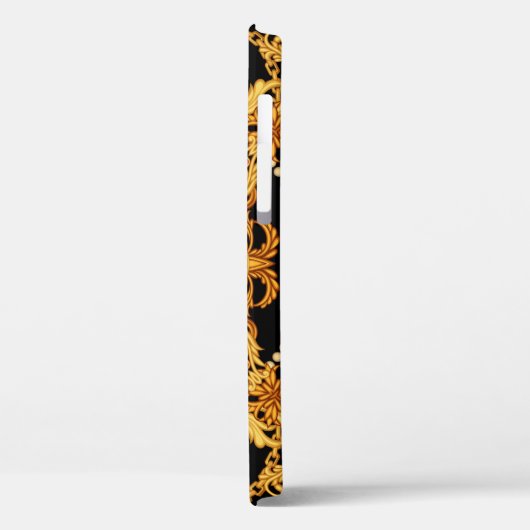 ルビー玉石と金ゴールドを持つシルクスカーフのデザイン Case-Mate iPhoneケース (裏面 / 左)