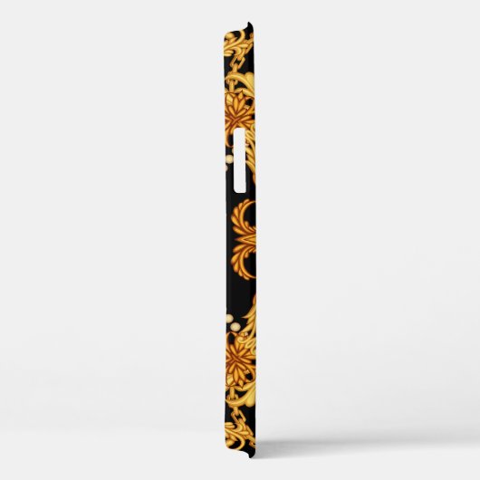 ルビー玉石と金ゴールドを持つシルクスカーフのデザイン Case-Mate iPhoneケース (裏面 / 右)