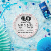 ルビー第40記念日の氏夫人Right ペーパープレート (パーティー)