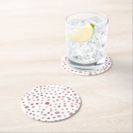 ルビー紙吹雪ウォーターカラードット紙コースター ラウンドペーパーコースター