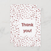ルビー紙吹雪水色ドットサンキューカード サンキューカード (正面/裏面)
