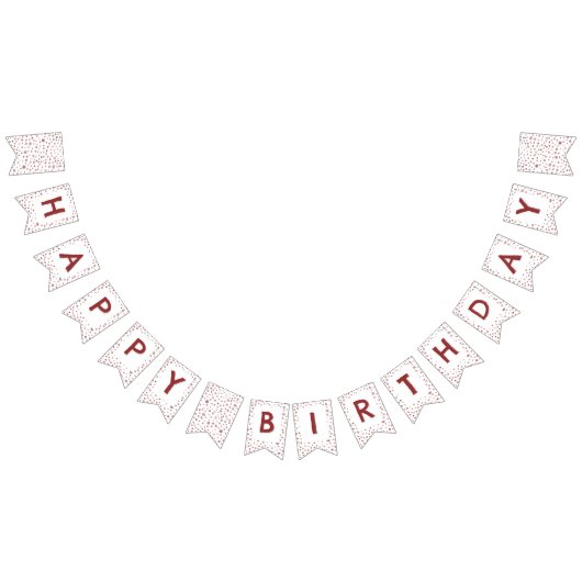 ルビー紙吹雪水色ドット束フラグ バンティングフラッグ (全)