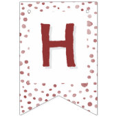 ルビー紙吹雪水色ドット束フラグ バンティングフラッグ (第2の旗)