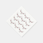 ルビー結婚ズ40周年記念シルバー&レッドナプキン スタンダードカクテルナプキン (角)