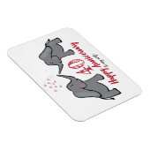 ルビー結婚周年妻象40世 マグネット (右側)