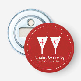 ルビー結婚記念日カクテルグラス 栓抜き