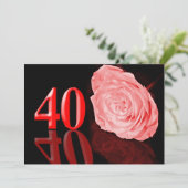 ルビー結婚記念日パーティーの招待状 招待状 (スタンド正面)