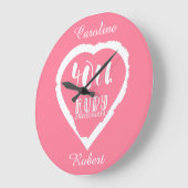 ルビー結婚40周年伝統的 ラージ壁時計 (傾斜)