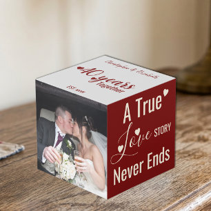ルビー結婚40周年記念の赤とグレーの写真 フォトキューブ