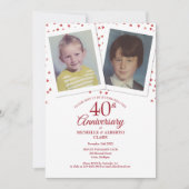 ルビー結婚40周年 子供の頃の写真 招待状 (正面)