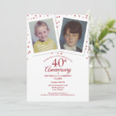 ルビー結婚40周年 子供の頃の写真 招待状 (スタンド正面)