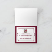 ルビー色のカーディナルクリスマスお礼カード サンキューカード (内部)