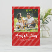 ルビー色のカーディナル写真ホリデーカード シーズンカード (スタンド正面)