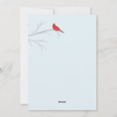 ルビー色のカーディナル写真ホリデーカード シーズンカード (裏面)