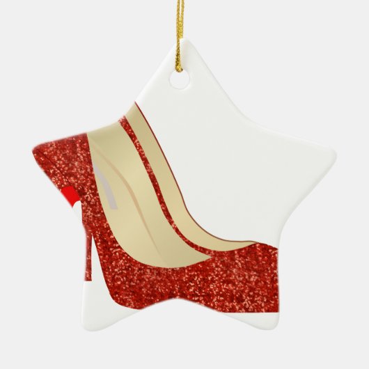 ルビー色のスリッパ セラミックオーナメント (正面)