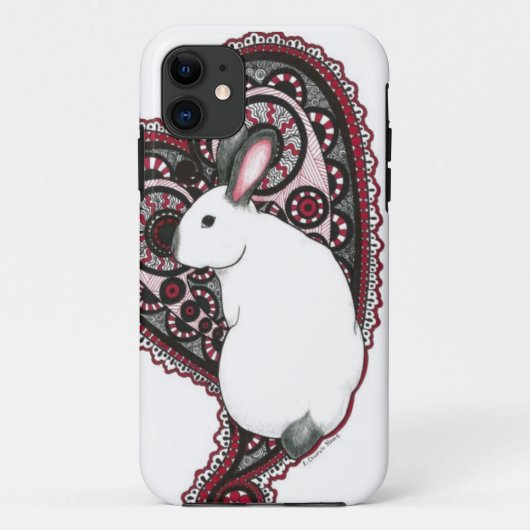 ルビー色のバニーの携帯電話カバー Case-Mate iPhoneケース (裏面)