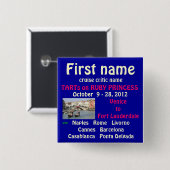 ルビー色のプリンセスTAの名札 缶バッジ (正面&裏面)