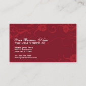 ルビー色の優雅 名刺 (裏面)