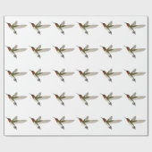 ルビー色の喉のハチドリ ラッピングペーパー (フラット)