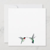 ルビー色の喉を持つハチドリが春を迎える カード (裏面)