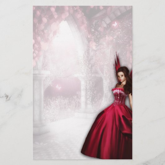 ルビー色の妖精の文房具 便箋 (正面)