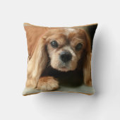 ルビー色の無頓着な枕16x16 クッション (裏面)