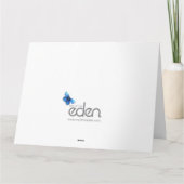 ルビー色の赤いハートの石の写真カードを感謝していしています サンキューカード (裏面)