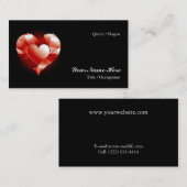ルビー色の赤いハート 名刺 (正面/裏面)