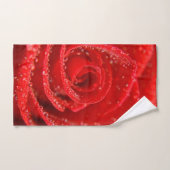 ルビー色の赤いバラ バスタオルセット (ハンドタオル)