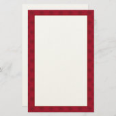 ルビー色の赤い雪片パターン 便箋 (正面/裏面)