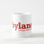 ルビー色の車線のカスタムのマグ コーヒーマグカップ (中央)