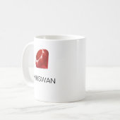 ルビー色プログラマーMINSWAN コーヒーマグカップ (正面左)