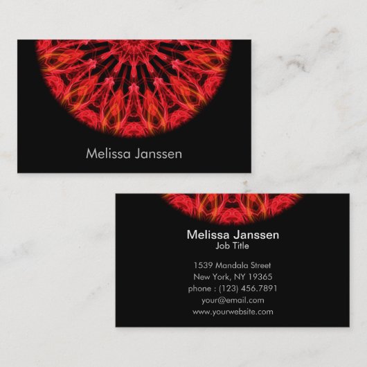 ルビー色愛-曼荼羅 名刺 (正面/裏面)