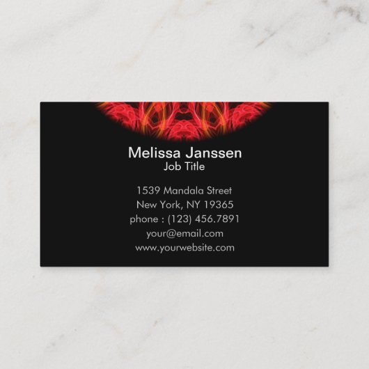 ルビー色愛-曼荼羅 名刺 (裏面)