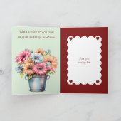 ルビー記念日の花が咲き乱れた緑 カード (内部)