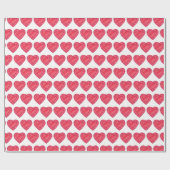 ルビー赤いハート水彩宝石包パターン(の模様が)ある装 ラッピングペーパー (フラット)