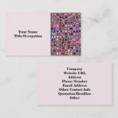 ルビー赤の'Bijux'テクスチャモザイクタイルのパターン 名刺 (正面/裏面)