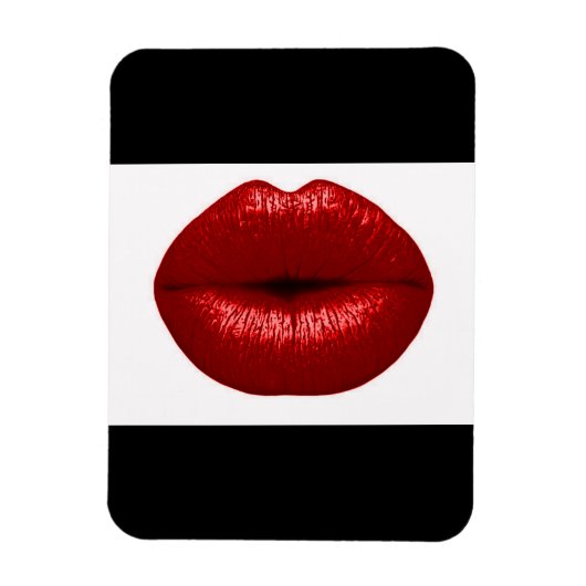 ルビー赤口紅メイクアップ美しいファッションサロン唇 マグネット (縦)