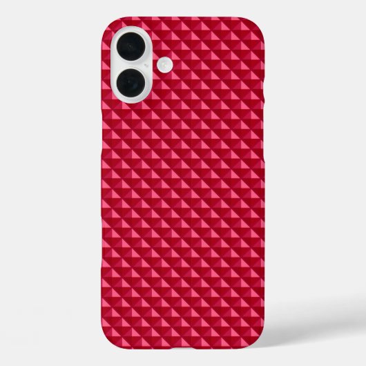 ルビー赤、エナメル色、スタッズグリッド Case-Mate iPhoneケース (裏面)
