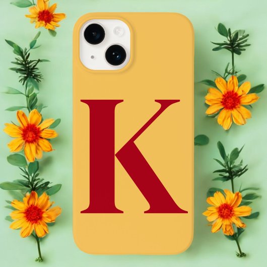 ルビー金ゴールドイニシャルパーソナライズされたモノグラムデザイン Case-Mate iPhoneケース