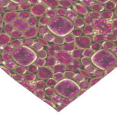 ルビー金ゴールドジェムストーンパターエレガントンシック ロングテーブルランナー (コーナー)