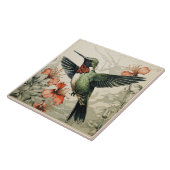 ルビー飛んでいるの喉を持つハミングバード タイル (側面)