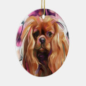 ルビー騎士のクリスマスオーナメント |ヴィンテージフローラ セラミックオーナメント (右)